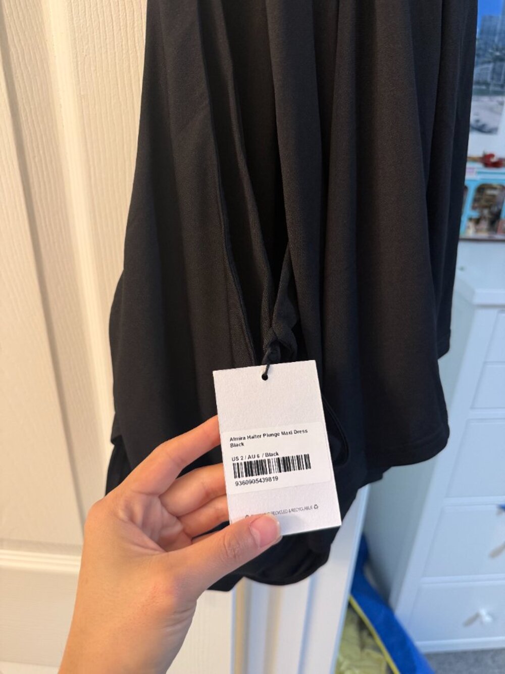 Princess Polly black cut out halter dress size 2 NWT - Picture 4 of 4